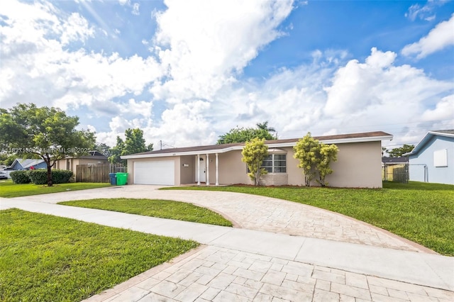 8390 NW 24th St, Sunrise, FL 33322 - single story home featuring decorative driveway, stucco siding, and a garage