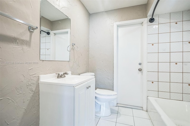 8390 NW 24th St, Sunrise, FL 33322 - full bath featuring vanity, tile patterned floors, and a textured wall