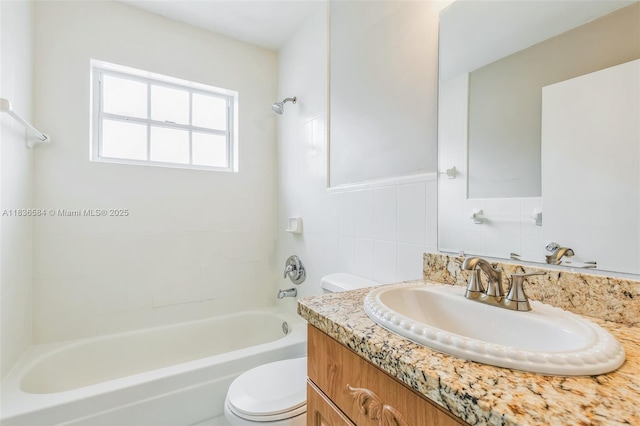 5370 SW 144th Ave, Miami, FL 33175 - bathroom with vanity, tub / shower combination, and tile walls