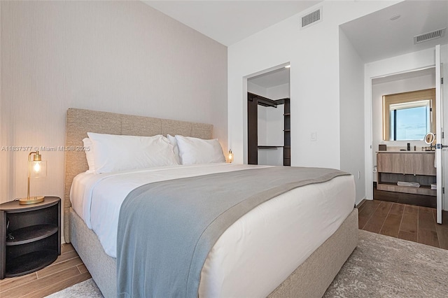 398 NE 5th St Unit 3711, Miami, FL 33132 - bedroom with wood finish floors