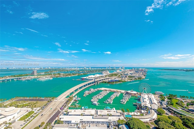 398 NE 5th St Unit 3711, Miami, FL 33132 - aerial view of a large body of water and numerous boat docks