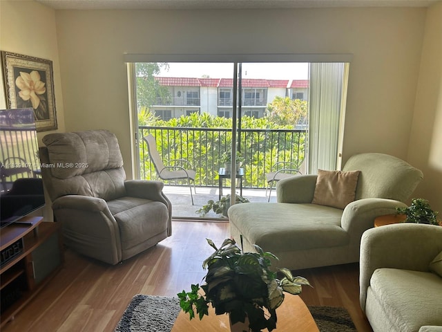 371 S Hollybrook Dr Unit 308, Pembroke Pines, FL 33025 - living area with wood finished floors