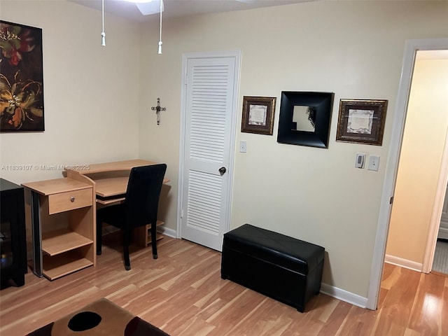 371 S Hollybrook Dr Unit 308, Pembroke Pines, FL 33025 - office space featuring light wood-type flooring and ceiling fan