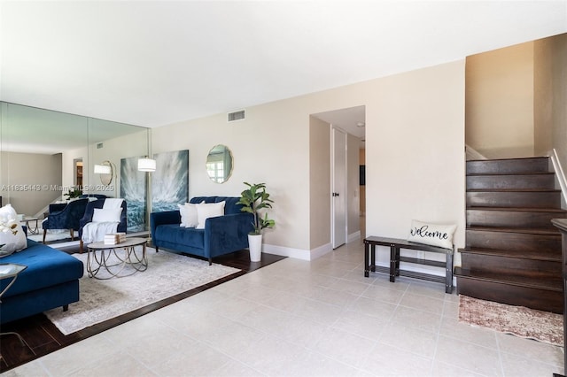 8010 SW 18th Ct Unit 1-8, Davie, FL 33324 - living room with stairs and light tile patterned flooring