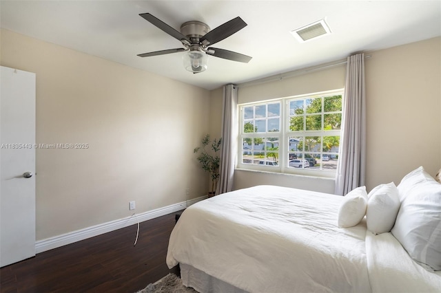 8010 SW 18th Ct Unit 1-8, Davie, FL 33324 - bedroom with wood finished floors and ceiling fan
