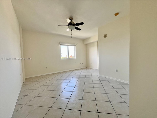 3500 Coral Way Unit 913, Miami, FL 33145 - spare room with a ceiling fan, light tile patterned floors, and a smoke detector