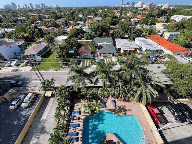 3500 Coral Way Unit 913, Miami, FL 33145 - aerial view of city skyline and a pool