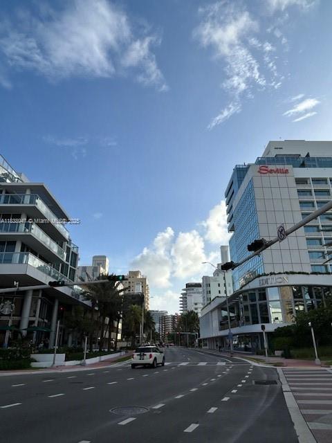 2899 Collins Ave Unit 1504, Miami Beach, FL 33140 - view of asphalt road featuring street lighting and sidewalks