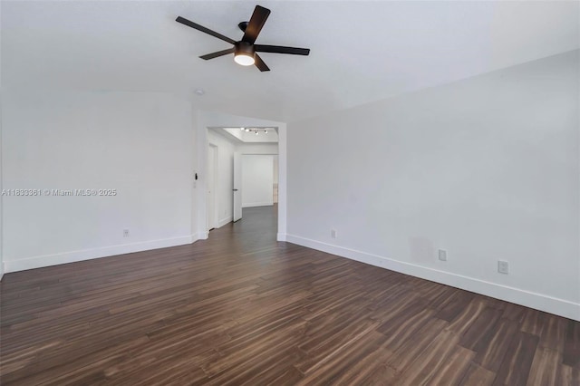 5050 Greenwich Preserve Ct, Boynton Beach, FL 33436 - spare room featuring dark wood-type flooring and a ceiling fan