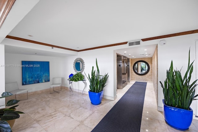 1440 Brickell Bay Dr Unit 307, Miami, FL 33131 - lobby featuring recessed lighting and crown molding
