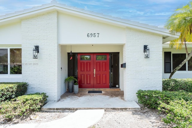 6957 SW 148th Ter, Palmetto Bay, FL 33158 - entrance to property featuring brick siding