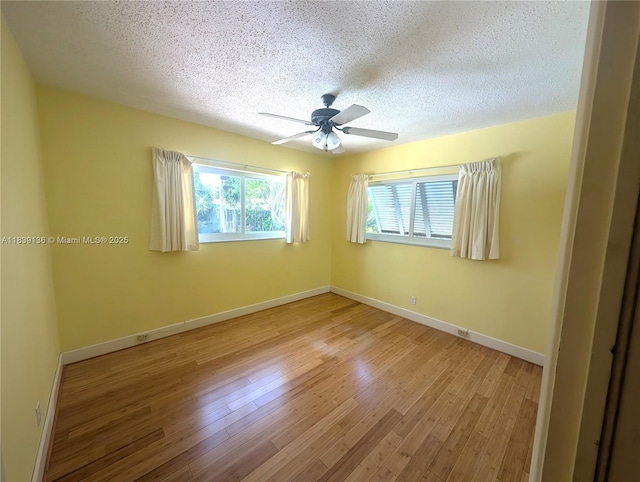 2451 SW 16th St, Fort Lauderdale, FL 33312 - spare room featuring light wood-style flooring, a textured ceiling, and a ceiling fan