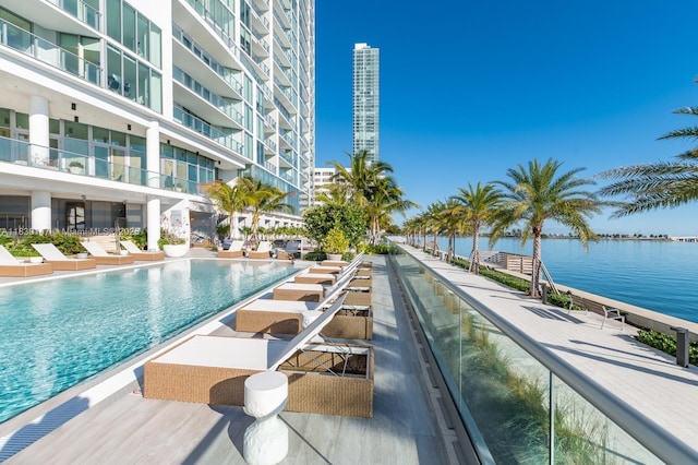2900 NE 7th Ave Unit 404, Miami, FL 33137 - view of swimming pool featuring a water view