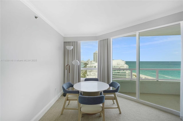 4401 Collins Ave Unit 2305, Miami Beach, FL 33140 - sunroom / solarium featuring a water view