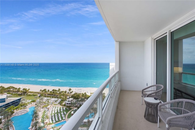 4401 Collins Ave Unit 2305, Miami Beach, FL 33140 - balcony featuring view of water and beach