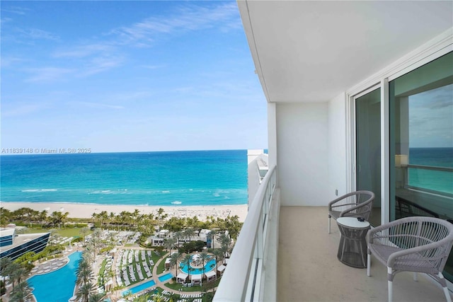 4401 Collins Ave Unit 2305, Miami Beach, FL 33140 - balcony featuring view of water and beach