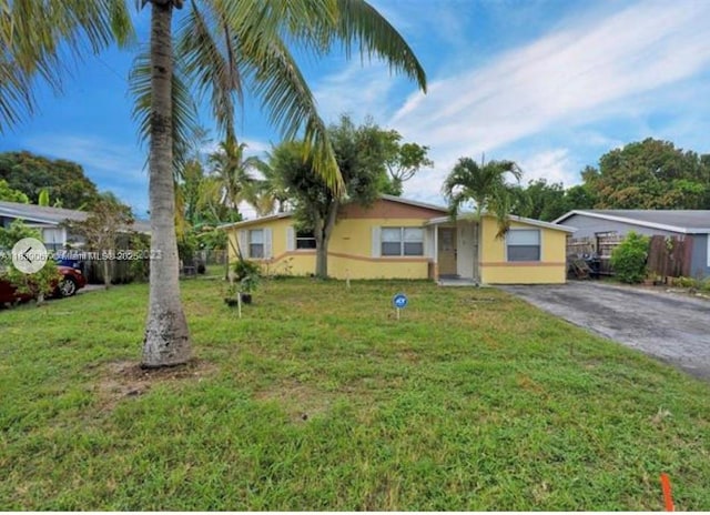 130 NE 21st Ct, Pompano Beach, FL 33060 - ranch-style home with a front lawn and stucco siding