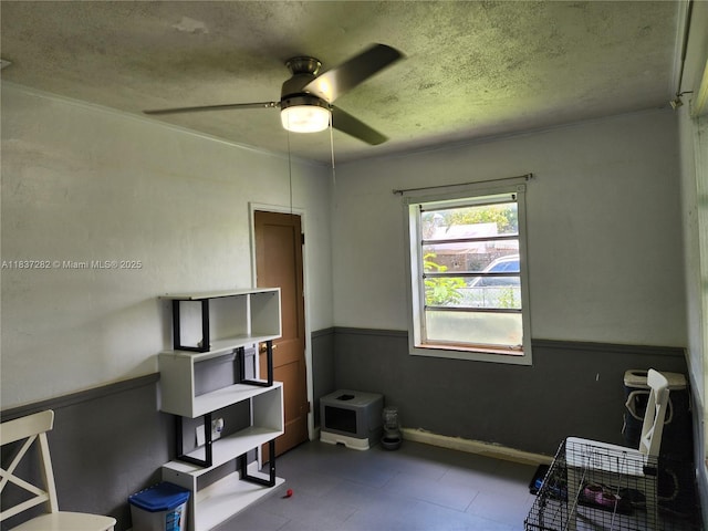 3521 E 8th Ave, Hialeah, FL 33013 - office space with a ceiling fan and a textured ceiling