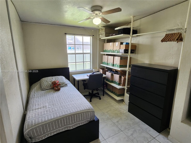 3521 E 8th Ave, Hialeah, FL 33013 - bedroom featuring light tile patterned floors and an office area
