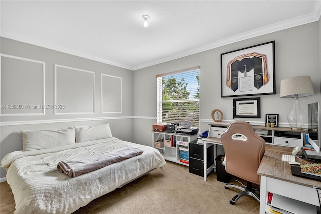 1086 Grove Park Cir, Boynton Beach, FL 33436 - bedroom featuring carpet flooring, ornamental molding, and a desk