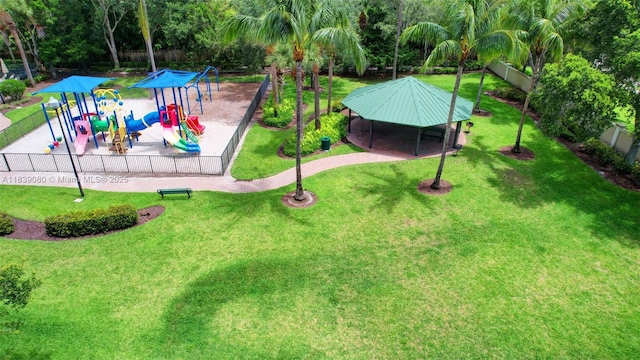 1086 Grove Park Cir, Boynton Beach, FL 33436 - view of yard featuring a playground and a gazebo