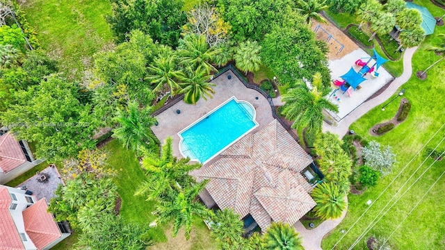 1086 Grove Park Cir, Boynton Beach, FL 33436 - aerial view of a pool