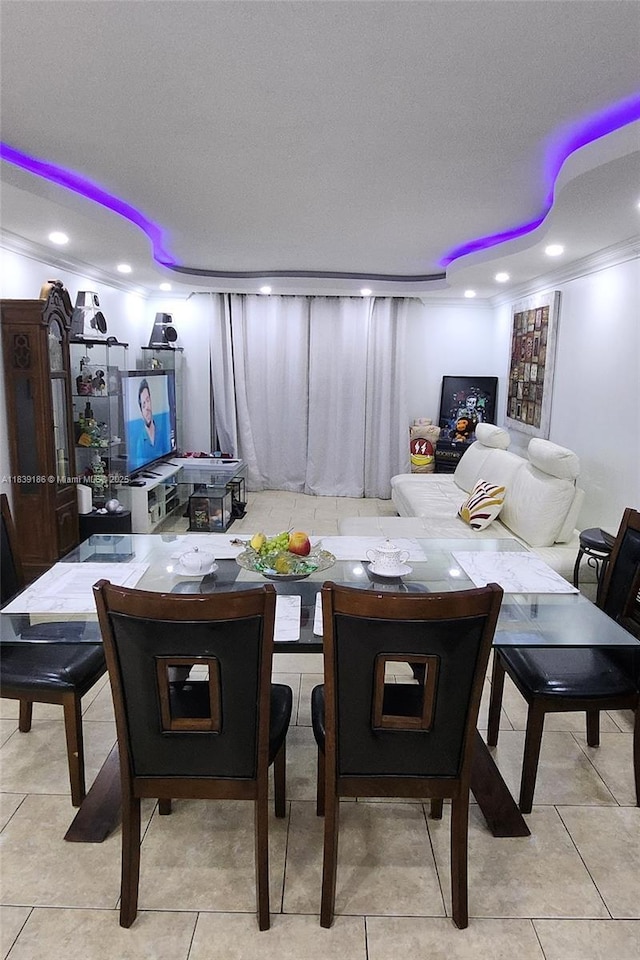 2750 NE 183rd St Unit 1701, Aventura, FL 33160 - dining space with recessed lighting and light tile patterned floors
