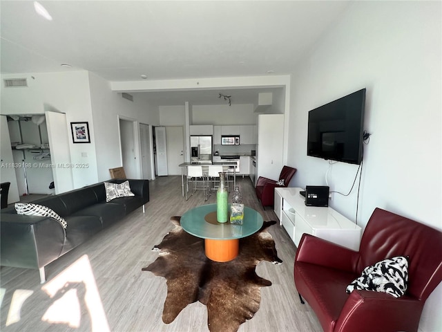 234 NE 3rd St Unit 905, Miami, FL 33132 - living room with wood finished floors