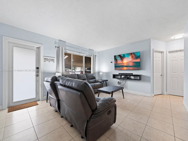 2812 SW 65th Ave, Miramar, FL 33023 - living room with light tile patterned floors and baseboards