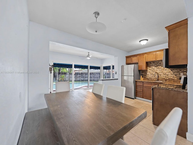 2812 SW 65th Ave, Miramar, FL 33023 - dining room featuring a ceiling fan and light tile patterned flooring
