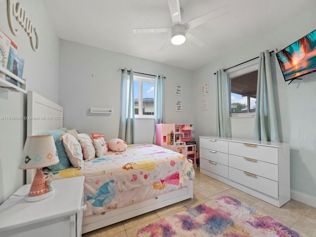 2812 SW 65th Ave, Miramar, FL 33023 - bedroom with light tile patterned flooring and a ceiling fan