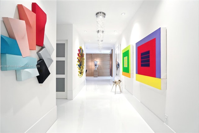 2675 S Bayshore Dr Unit 1601S, Miami, FL 33133 - corridor with tile patterned flooring and recessed lighting