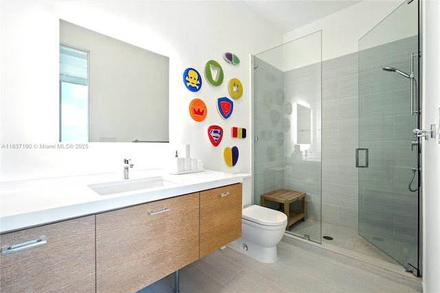 2675 S Bayshore Dr Unit 1601S, Miami, FL 33133 - full bath with vanity, a shower stall, and tile patterned flooring