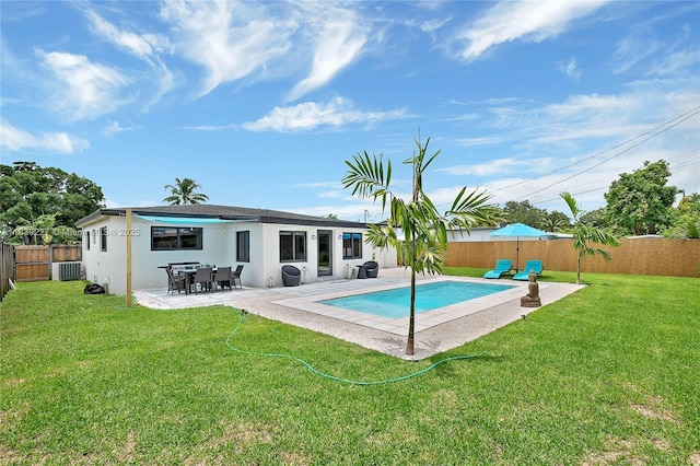 3141 SW 20th St, Fort Lauderdale, FL 33312 - back of house featuring a fenced backyard, stucco siding, and a patio