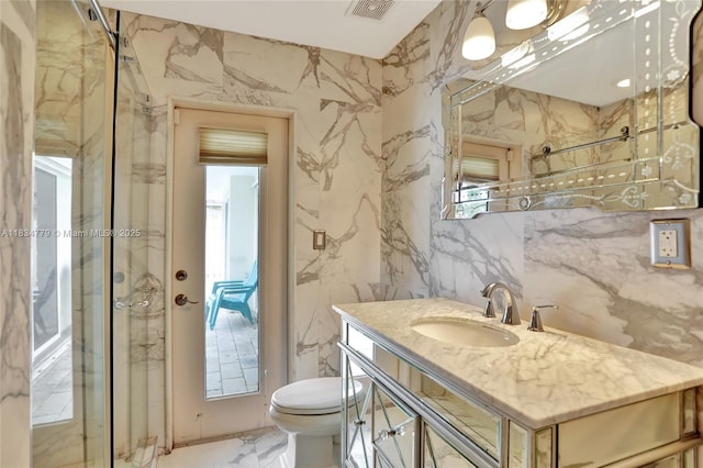 2321 SE 15th St, Pompano Beach, FL 33062 - full bathroom with vanity and stone wall