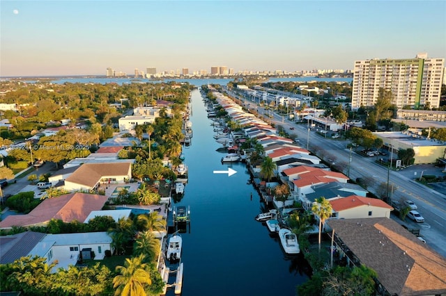 1945 NE 123rd St, North Miami, FL 33181 - aerial view at dusk of a water view and a city view