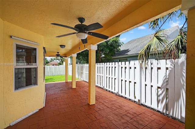 10871 SW 11th Mnr, Davie, FL 33324 - view of patio with ceiling fan