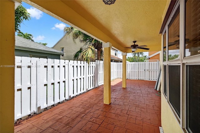 10871 SW 11th Mnr, Davie, FL 33324 - view of patio / terrace with a ceiling fan
