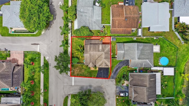10871 SW 11th Mnr, Davie, FL 33324 - aerial view of residential area featuring property boundaries highlighted