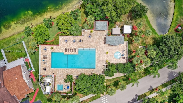 10871 SW 11th Mnr, Davie, FL 33324 - aerial view of a pool