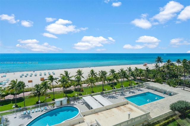 2899 Collins Ave Unit 931, Miami Beach, FL 33140 - community pool featuring view of water and beach and a patio area