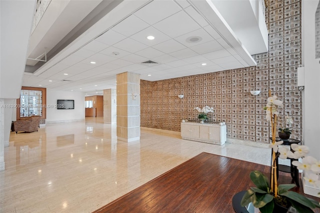 2899 Collins Ave Unit 931, Miami Beach, FL 33140 - reception with ornate columns and recessed lighting