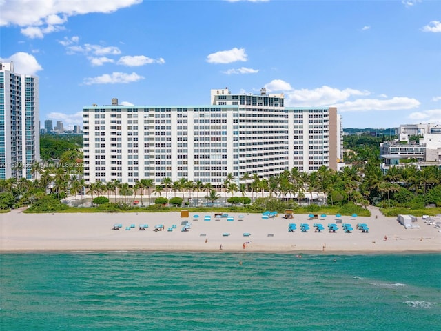 2899 Collins Ave Unit 931, Miami Beach, FL 33140 - water view featuring nearby beach and nearby urban area