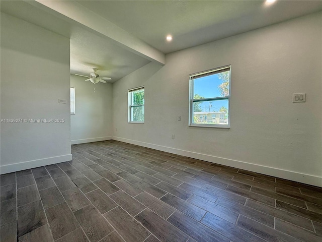 3460 Normandy Dr, Port Charlotte, FL 33952 - spare room with ceiling fan, wood finish floors, and recessed lighting