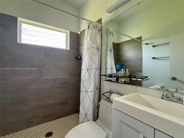 3460 Normandy Dr, Port Charlotte, FL 33952 - full bathroom featuring tiled shower and vanity