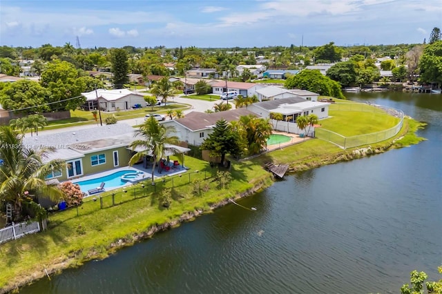 2239 NW 65th Ave, Margate, FL 33063 - aerial perspective of suburban area featuring a pool area and a large body of water