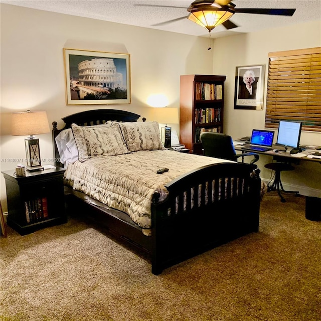 7751 Southampton Ter Unit 310, Tamarac, FL 33321 - bedroom with carpet flooring, a desk, and a textured ceiling