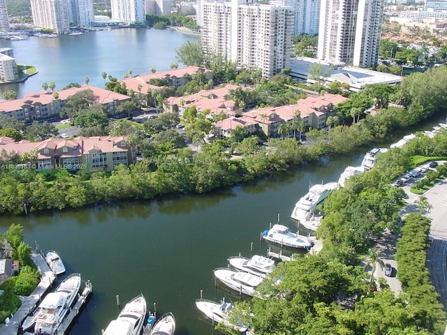 4100 Island Blvd Unit 2303, Aventura, FL 33160 - aerial view of property and surrounding area featuring a nearby body of water