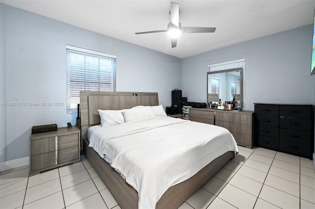 590 SW 62nd Ave, Miami, FL 33144 - bedroom featuring light tile patterned floors and ceiling fan
