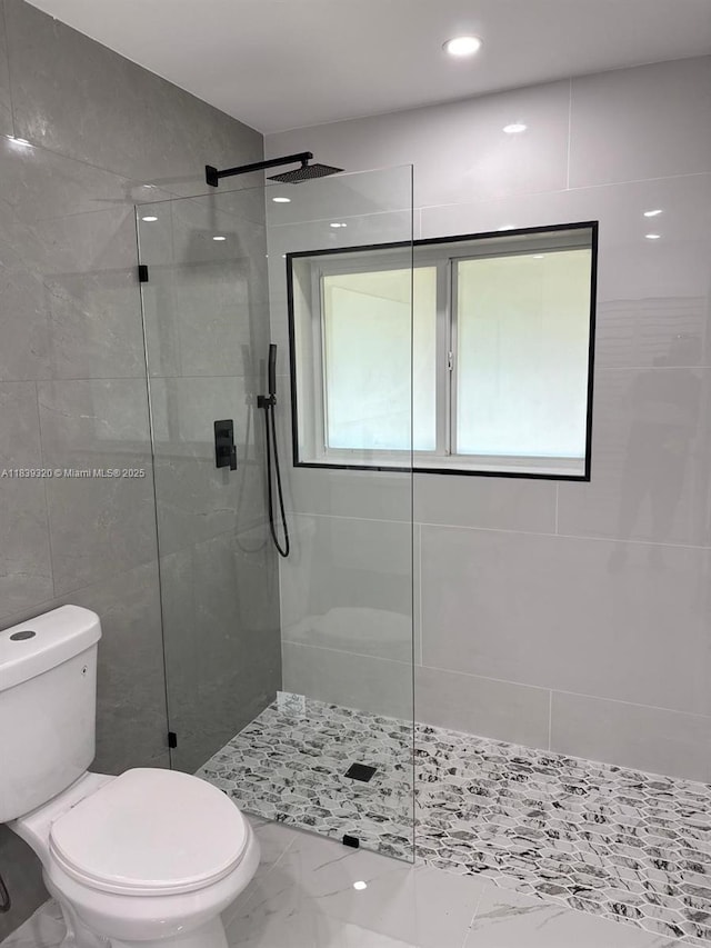 1655 NW 111th Way, Coral Springs, FL 33071 - bathroom with walk in shower, marble finish flooring, and recessed lighting